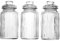 Maison & White Vintage Airtight Glass Jars - Set of 3 | Traditional Sweet Jar Storage Containers | Preserving Kitchen Jars | Ideal for Tea, Coffee & Sweets | M&W