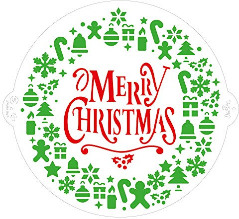 DECORA 9270978 SCHABLONE GIRLANDE MERRY CHRISTMAS Ø 25 CM