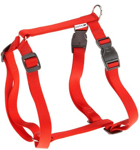 Ferplast Hundegeschirr Grosse Hunde Champion XXL, Hundegeschirr an 3 Punkten verstellbar, einfach zu tragen, Brustumfang 78–120 cm. Rot