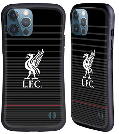 Head Case Designs Officially Licensed Liverpool Football Club White On Black Kit Liver Bird Hybrid Case Compatible With Apple iPhone 13 Pro Max