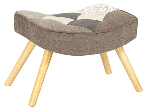 Totò Piccinni SGABELLO con gambe in legno di faggio Multicolore Design Patchwork (Elegant, Sgabello)
