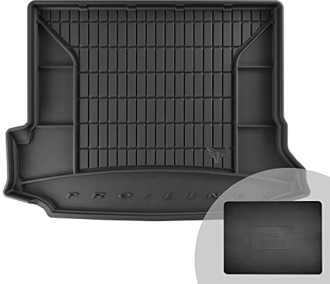 FROGUM ProLine 3D Gummimatte Exklusive Auto Kofferraummatte Kofferraumwanne für Volvo V60 I 2010-2018 | Bequemer Organiser | Die höchsten Kanten