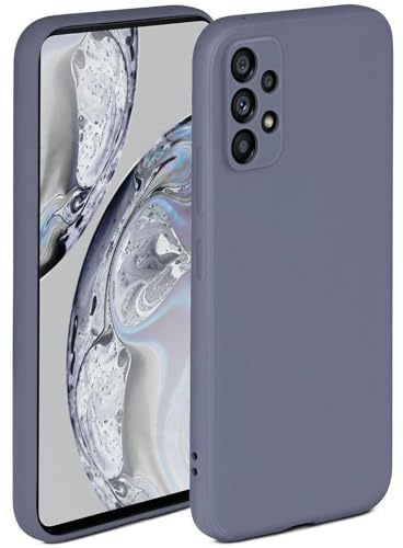 ONEFLOW Soft Case für Samsung Galaxy A53 5G Hülle aus Silikon mit Kameraschutz, Silikonhülle mit erhöhtem Schutz fürs Display, Backcover Schutzhülle, weiche Handyhülle, Blau Grau