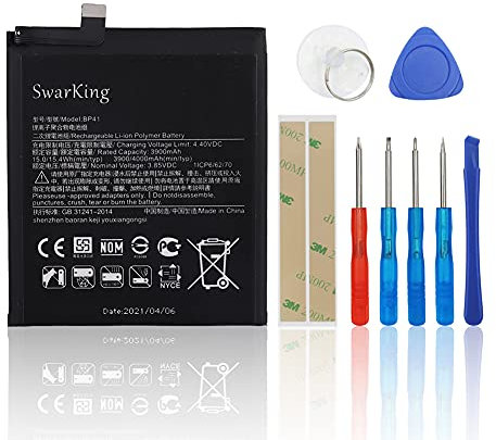 SwarKing Batterie de rechange compatible avec Mi 9T/Redmi K20 BP41 avec kit d'outils