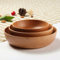 SYH&AQYE Bowl Schüssel Küchenutensilien, Salatschüssel aus Holz, Runde Holzschüssel Haushaltsschüssel aus Buchenholz zum Servieren von Salat, Obst, Dip, Sauce, Snack, Reis, Nudeln, Müsli(L)