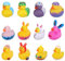 Gummi Enten Spielzeug, 12 Stück Badeente Ostern Gummi Badeenten Bade Enten Baby Badewannen Spielzeug für Jeep-Enten Babyparty Geburtstagsgeschenk Klassenbelohnungen Poolparty