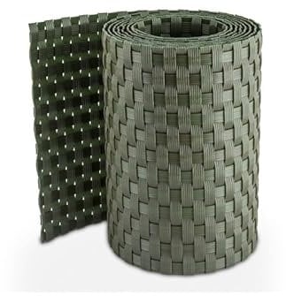 RETELANDIA - Striscia Rattan per Recinzione Verde cm 19x2,02 m frangisole. Schermatura Privacy 100% Pannelli recinzioni in Rete Metallica