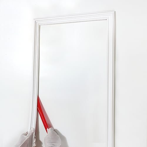 Wandleiste zum Abziehen und Aufkleben, flexible Leiste für Spiegelrahmen, Stuhlschiene, Wandschutz und Heimwerkerdekoration (3m x 40mm)