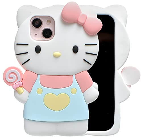 MONEHOYSY Cartoon Case for iPhone 13 6.1（2021）, Fashion Cute 3D Kawaii Soft Silicone Protective Gel Shockproof Gel Back Cover for Kids Women Girls Boys (Blue-3)