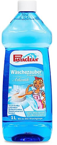 Pastaclean® 1 Liter Wäscheduft Premium Atlantik | 0% Weichspüler | Bis zu 340 Wäschen | Für alle Textilien & Mikrofaser | Wäscheparfüm für Waschmaschine, Wäschetrockner & als Raumduft