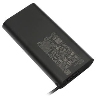 Dell 452-BDUJ Original USB-C Chargeur 90 Watts | arrondie pour XPS 12 (9250), 13 (9370), Latitude 15 (5590), 13 (7390), Inspiron 15 (7560), 14 (7460), 13 (7368)