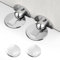 Simpeak Set de 2x Topes para Puertas Metálico, 2pcs Tope retenedor de Puertas Suelo Magnético y 2pcs Transparentes Topes de Puertas Adhesivos no Se Requiere Taladrar - Plata