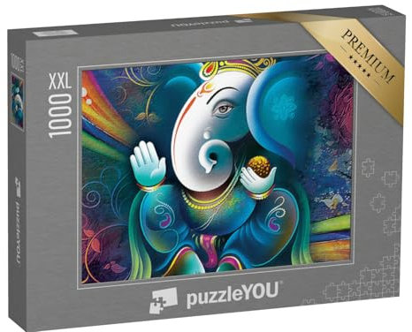 Puzzle 1000 Teile XXL „Ganesha, indische Gottheit“