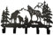 VIVICOMFY Metall-Wolf-Kleiderhaken, Wandkunst-Dekor, Wolfs-Kleiderbügel und Schlüsselhalter, Kleiderständer und Rucksackaufhänger, Tier-Themen-Haken, süße Heimdekoration für Lagerung, Wohnzimmer,
