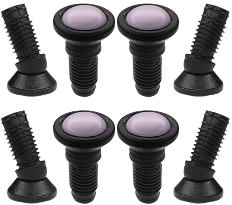 cyclingcolors 8X Embout rentrant revêtement Téflon Pied Rond orientable réglage Base Protection Meuble Chaise étagère Table, 25/16mm