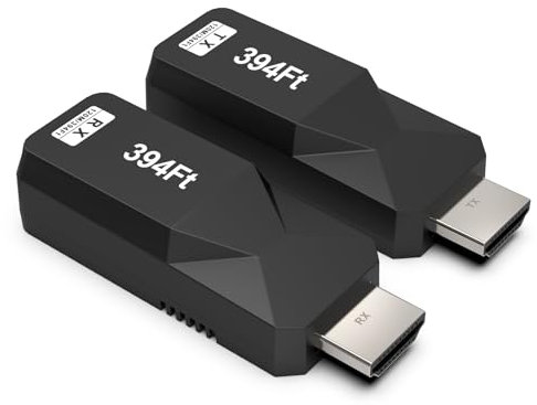 Steetek HDMI Extender su Ethernet 120m/394ft, 1080P@60Hz HDMI Extender Adattatore tramite cavo di rete Cat5e/6/7/8, Supporta EDID, plug and play, nessuna latenza e compressione senza perdita di dati