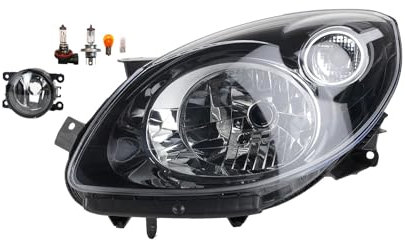 Johns, Scheinwerfer Halogen Front passend für Renault Twingo II 03/2007-12/11 H4 Links + Nebelscheinwerfer + Leuchtmittel