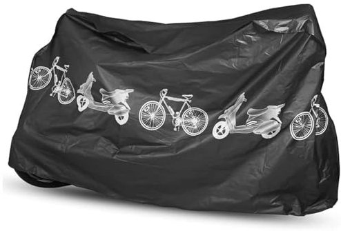 FCSNJH Bicycle Cover, Waterproof & Durable Polyethylene, Black, Weatherproof, for Mountain, Road Bikes & More, 10x10x1cm, 0.18kg