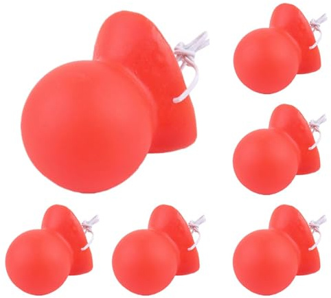Rote Gummi-Clownsnase, 6 Stück, rote Zirkus-Clownnsnase, -Cosplay-Nasen mit Gummizug, Zirkus-Kostüm, Partyzubehör für Erwachsene, Cosplay-Kostüm-Zubehör, rote Nase, Halloween-Dekoration