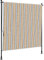 vidaXL Außenrollo, Senkrechtmarkise mit Kurbel, Einziehbar Sichtschutz für Terrasse Balkon, Sonnenschutzrollo, Gelb Weiß 200x270cm Stoff Stahl
