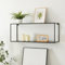 [en.casa] Wandregal Notodden Hängeregal Metallrahmen Küchenregal Bücherregal Industrial Design Schweberegal für Wohnzimmer Küche 90x25x35cm Schwarz