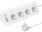 Steckdosenleiste 8 n 1 Steckdosenadapter mit USB, 2500W Steckerleiste mit Schalter, 4 Fach Steckdosen und 2 USB Ladegerät Anschluss und 2 Typ C mit 2M Verlängerungskabe für Zuhause, Büro, Reisen-Weiß