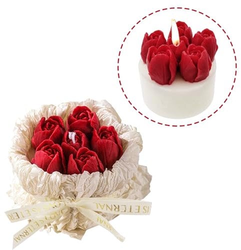 OCYEMY Bougie Parfumées Personnalisée: Coffret Bougies Parfumées Cadeau Avec Romantic Rose Blossom, 6 Heures de Parfum, Idee Cadeau Femme pour La fête des Mères, Noël, Anniversaire, 330 Grammes