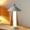 JHY DESIGN 3-Wege dimmbare Nachttischlampe 30cm hoch schirmförmig Touch Control Tischlampe mit grau eloxiertem Glas Lampenschirm für Schlafzimmer Wohnzimmer drinnen draußen