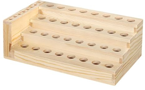 Derwrtup Farbständer, Citadel Farbständer, 32 Flaschen 8 Pinsel Farbregale, Kompakte Farbregale, platzsparende Farbaufbewahrungsbehälter aus Holz für Künstler