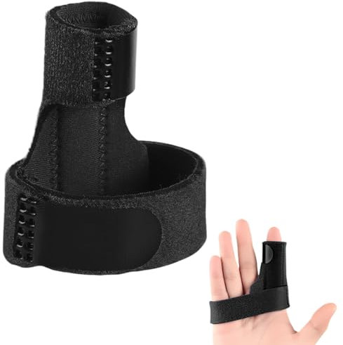 OQKAHIV Fingerschienen - 1 Stück Verstellbare Fingerstütze, Fingerstütze Schnapp Finger Schiene Fingerschutz mit Vollständiger Abdeckung Fingerbandage Fingerunterstützung für Arthritis & Gebrochene