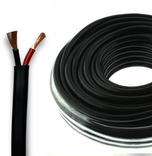 Automotive Flat Twin 2 Core Cable 12V/24V Thin Wall Wire for Auto Boat 11Amp, 0.5mm² 20AWG (50M Roll)
