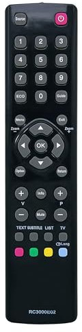 Nuovo telecomando RC3000E02 per Thomson TCL TV 22HS4246CW L24E4105F 32HU2253 32HZ5233W 39FU5253CW 40FT5453 - Non è necessario configurare