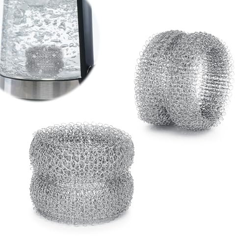 Zikenis Edelstahl Kalkfänger, 2 Stück Kessel-Kalkfänger, Wiederverwendbarer Geschmacksneutral Kalkfänger Wasserkocher für Wasserkocher und Teekannen, Entfernt Kalk und Verunreinigungen