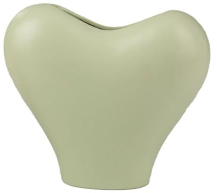 TLTLT Vasi Vaso in Ceramica a Forma di Cuore, Piccoli vasi di Erba di Pampa for Tavolo, vasi di Fiori Unici in Ceramica di Arte Moderna, Decorazioni for la casa Moderne e minimaliste(Rosa)(Green)