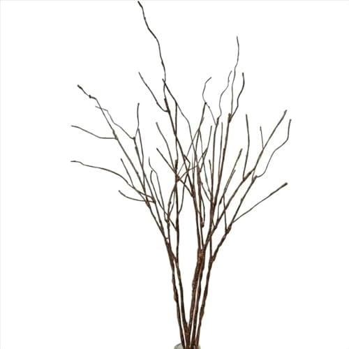 Branches de saule bouclé artificielles et réalistes - Brindilles séchées décoratives - 76,2 cm - Faux bâtons pliables en plastique - Vignes en plastique - Plantes de verdure DIY pour artisanat