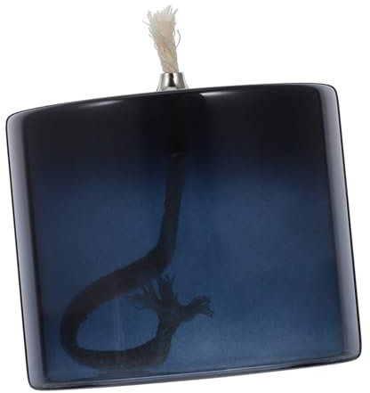 PartyKindom Kerzenhalter Aus Glas Öl Lampenöl Kerze Öllampe Duft Kerze Teelicht Wieder Auffüllbar Burgund Party Flüssig Ölkerzenhalter Hochzeit Diffusor Brenner Dark Grey Baumwollfaden