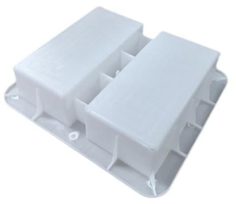 Hintyne Stampo per Blocchi di Cemento Stampo per Mattoni da 3, 9x7, 9x2, 4 Pollici per Cemento Strumento per modellismo in Polipropilene per Blocchi Facile da Usare per Costruzioni all'aperto