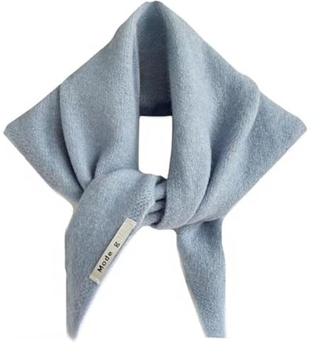 Shangkanlan Triangle Scarf Knitted for Women, Green Winter Neck Multi-Functional Warm Scarf Shawl Wrap Fashion Accessory (blue)