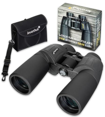 Levenhuk New Sherman Base 10x50 Fernglas für Erwachsene – Kompakt, Leicht | Professionell, Wasserdicht, mit BaK4-Prismen & FMC-Linsen, Ideal für Vogelbeobachtung, Jagd, Wandern & Konzerte