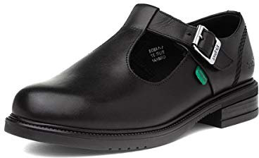 Kickers Lach T-Bar Leather Mary Jane S Shoes, Mocassins Fille, Noir (Black), 33 EU