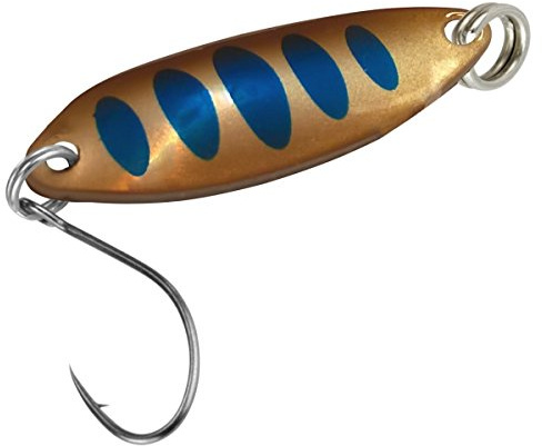 FTM Spoon Tango 1, 8g - Forellenblinker zum Spinnfischen, Forellenköder zum Spinnangeln, Blinker für Forellen, Löffelblinker, Farbe:kupferfarben/Blaue Punkte