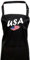 Shirtinstyle Kochschürze Latzschürze USA Flagge, Land, Länder, Schwarz