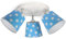 FKL DESIGN Home Deco Deckenleuchte Deckenlampe Kinderleuchte Kinderlampe Leuchte Lampe mehrfarbig Stern Metall 230V 299 300 G3 (Blau, 300-G3 Sternchen)