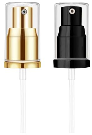 Chris.W 2Pack Foundation Pump Compatible with Maybelline Fit Me Liquid Foundation Makeup (Gold+Black)