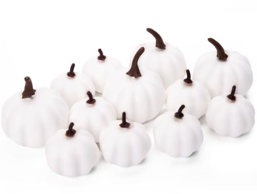 LOVEINUSA Künstlicher Kürbis 12pcs weiß