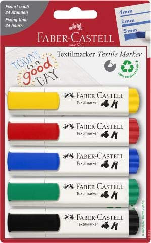 Textilmarker 5er Standardfarben BK