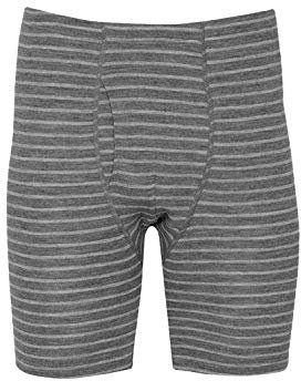 Dilling Merino Unterhose Herren - Bio Funktionsunterwäsche Grau gestreift L