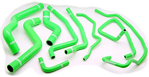 Autobahn88 Radiateur Refroidisseur & Kit de tuyau de silicone heater, modèle ASHK147-GR-WC (vert -avec clamp set)