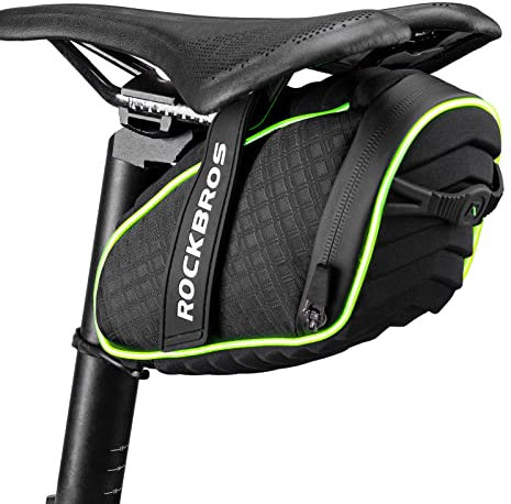 ROCKBROS Fahrrad Satteltaschen Fahrradsitz Taschen Werkzeugtasche Fahrradtasche Wasserabweisend beim Leichten Regen Reflektierend