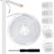 Aroidful 32.8ft 4 Pin RGB Extension Cable and 5Pcs 4Pin LED Connectors, LED Lights Extension for 10mm Wide Waterproof or Bare Board 2835-5050 RGB Strip Lights